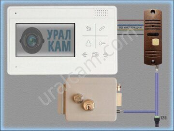 Схема подключения домофона с замком